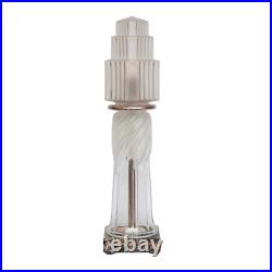 Art Deco Design Table Lamp Glass Tower Unique Skyscraper
