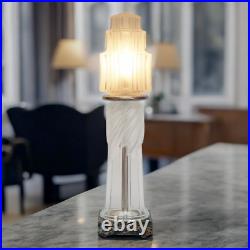 Art Deco Design Table Lamp Glass Tower Unique Skyscraper Art Deco Design Table Lamp Glass Tower Unique Skyscraper