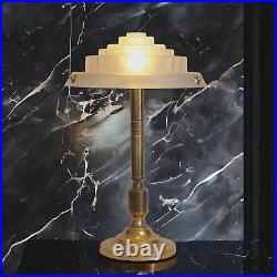 Art Deco Desk Lamp Golden Stairs Unique Brass Lamp Light