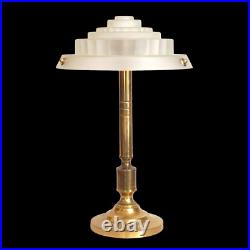Art Deco Desk Lamp Golden Stairs Unique Brass Lamp Light