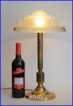 Art Deco Desk Lamp Golden Stairs Unique Brass Lamp Light