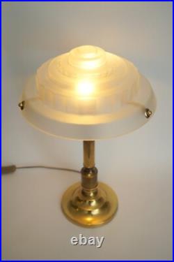 Art Deco Desk Lamp Golden Stairs Unique Brass Lamp Light
