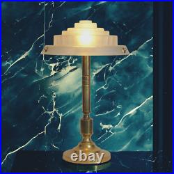 Art Deco Desk Lamp Golden Stairs Unique Brass Lamp Light