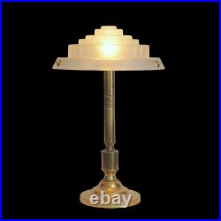 Art Deco Desk Lamp Golden Stairs Unique Brass Lamp Light