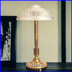 Art Deco Desk Lamp Golden Stairs Unique Brass Lamp Light