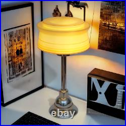 Art Deco Desk Lamp NOVA RELIANT Midcentury Unique Chrome Light