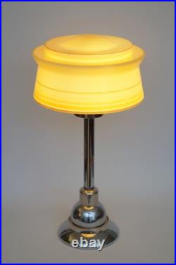 Art Deco Desk Lamp NOVA RELIANT Midcentury Unique Chrome Light