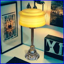 Art Deco Desk Lamp NOVA RELIANT Midcentury Unique Chrome Light