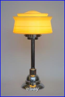 Art Deco Desk Lamp NOVA RELIANT Midcentury Unique Chrome Light