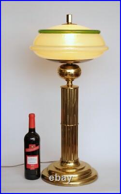 Art Deco Desk Lamp THE MAJESTIC Brass Lamp Unique 74Cm