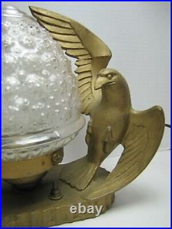 Art Deco Double Eagle Lamp Frankart Nuart Era Decorative Arts Figural Light