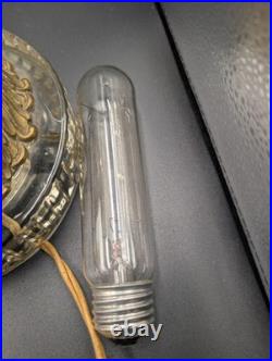Art Deco Electric Waterfall Glass Fountain of Crystal Boudoir Table Lamp 1930s