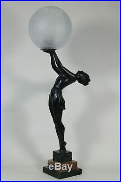 Art Deco Enrique Molins-Balleste Lamp Semi Nude Lady STUNNING