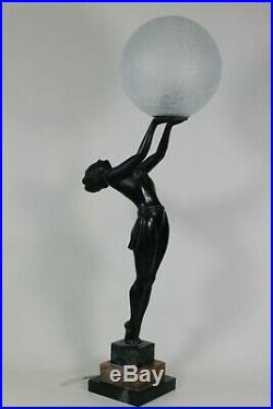 Art Deco Enrique Molins-Balleste Lamp Semi Nude Lady STUNNING