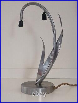 Art Deco Era Metal Chrome Thrush Lamp