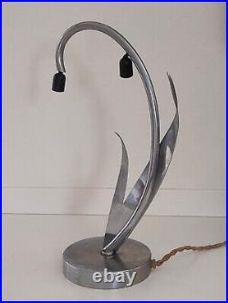 Art Deco Era Metal Chrome Thrush Lamp