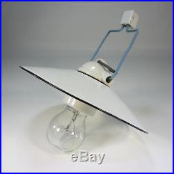 Art Deco Fabriklampe Emaille / Keramik Lampe Industrie Design Werkstatt Lampe