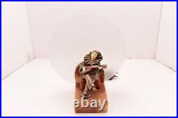 Art Deco Figural Jester Chiparus Madeline Player Accent Table Lamp Clown Acrobat