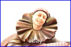 Art Deco Figural Jester Chiparus Madeline Player Accent Table Lamp Clown Acrobat