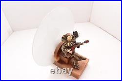 Art Deco Figural Jester Chiparus Madeline Player Accent Table Lamp Clown Acrobat