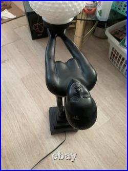 Art Deco Figural Table Lamp, Nude Woman By French Known Artist. Size 24x15x8