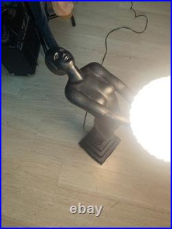 Art Deco Figural Table Lamp, Nude Woman By French Known Artist. Size 24x15x8