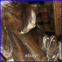 Art Deco Figural Woman Lamp Vintage Metal Table Lamp, Sculptural Lighting