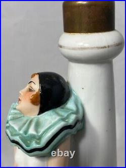 Art Deco Flapper Boudoir Lamp Rudolstadt Porcelain Figurine Half Doll Vanity