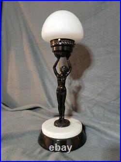 Art Deco Frankart / Sarsaparilla Style Silhouette Nude Lady Lamp