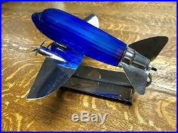Art Deco French Style Chrome Airplane Model Design Table Lamp New Old Stock