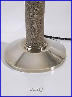 Art Deco Galuchat Bronze & Brass Lamp A. G. Stamp Stingray Lamp