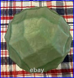 Art Deco Geometric Green UV Reactive Lamp Shade Textured