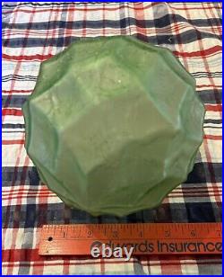 Art Deco Geometric Green UV Reactive Lamp Shade Textured