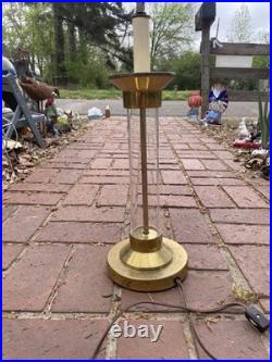 Art Deco Gilbert Rohde Mutual Sunset Lamp Co Machine Age Glass Rod No Shade