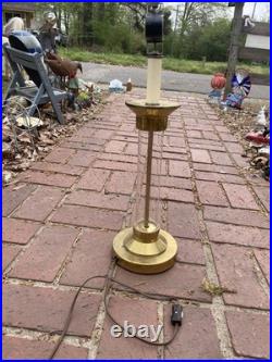 Art Deco Gilbert Rohde Mutual Sunset Lamp Co Machine Age Glass Rod No Shade