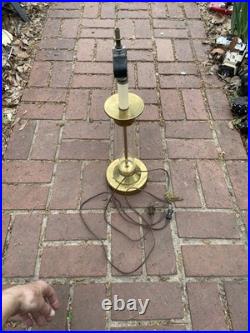 Art Deco Gilbert Rohde Mutual Sunset Lamp Co Machine Age Glass Rod No Shade