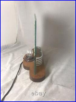 Art Deco Glass Etched Sea Shell Accent Lamp
