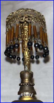 Art Deco Glass Lamp Finial Czech Czechoslovakia lamp