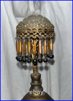 Art Deco Glass Lamp Finial Czech Czechoslovakia lamp