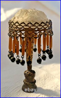 Art Deco Glass Lamp Finial Czech Czechoslovakia lamp