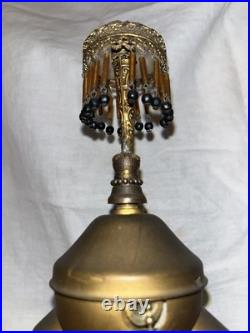 Art Deco Glass Lamp Finial Czech Czechoslovakia lamp