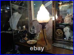 Art Deco Glass figure lamp