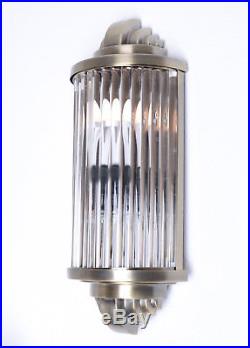 Art Deco Glasstäbchen Wandleuchte Bauhaus Lampe Wandlampe Antik Stil Metall neu