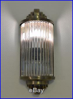 Art Deco Glasstäbchen Wandleuchte Bauhaus Lampe Wandlampe Antik Stil Metall neu
