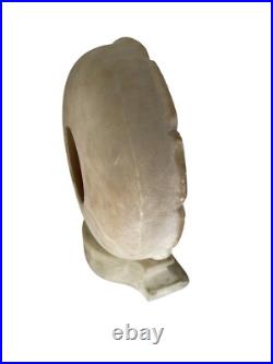 Art Deco Hand Carved Alabaster & Marble Lamp