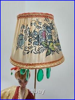Art Deco Italian Pixie Elf Table Lamp With Shade Vintage Retro 66cm High