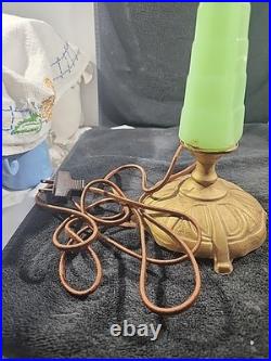Art Deco Jadite Skyscraper Lamp No Shade 1930s Era Rare