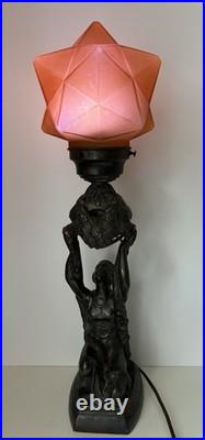 Art Deco Joan of Arc Figural Table Lamp From The 1920s Vintage