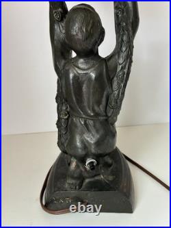 Art Deco Joan of Arc Figural Table Lamp From The 1920s Vintage