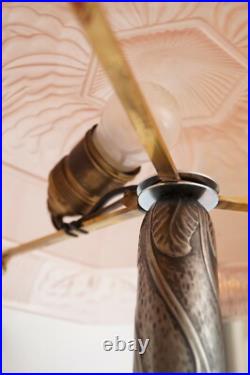 Art Deco Jugendstil Lamp Light COZY FLAME Unique Collector's Item Table Lamp